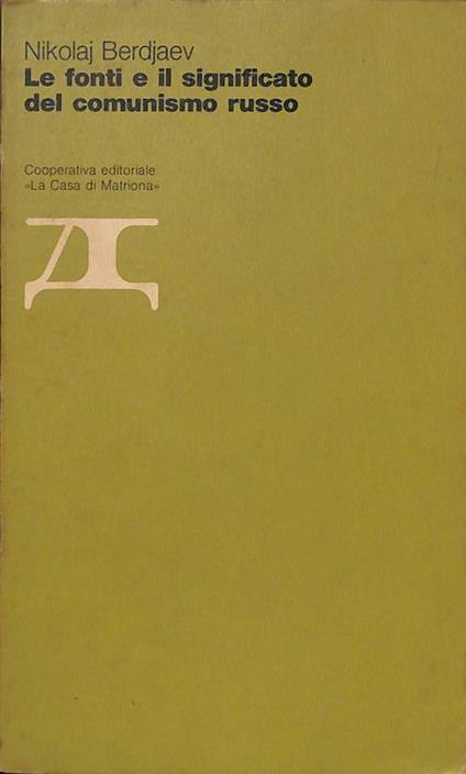 Le fonti e il significato del comunismo russo - copertina