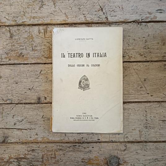 Il teatro in Italia dalle origini a Goldoni - copertina