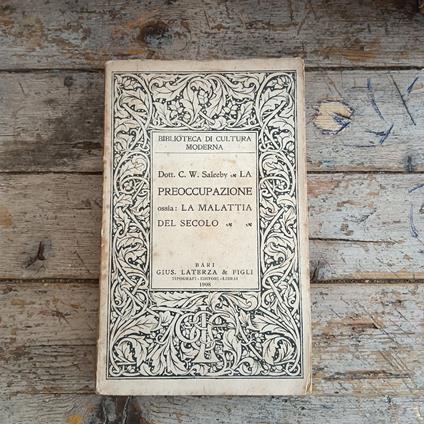 La preoccupazione ossia: la malattia del secolo - copertina