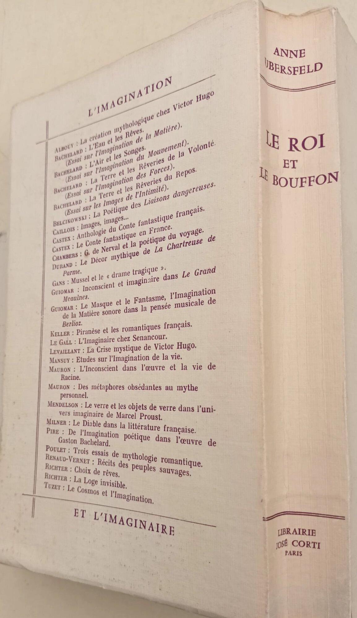 Le Roi et le bouffon-etude sur le theatre de Hugo de 1830 a 1839