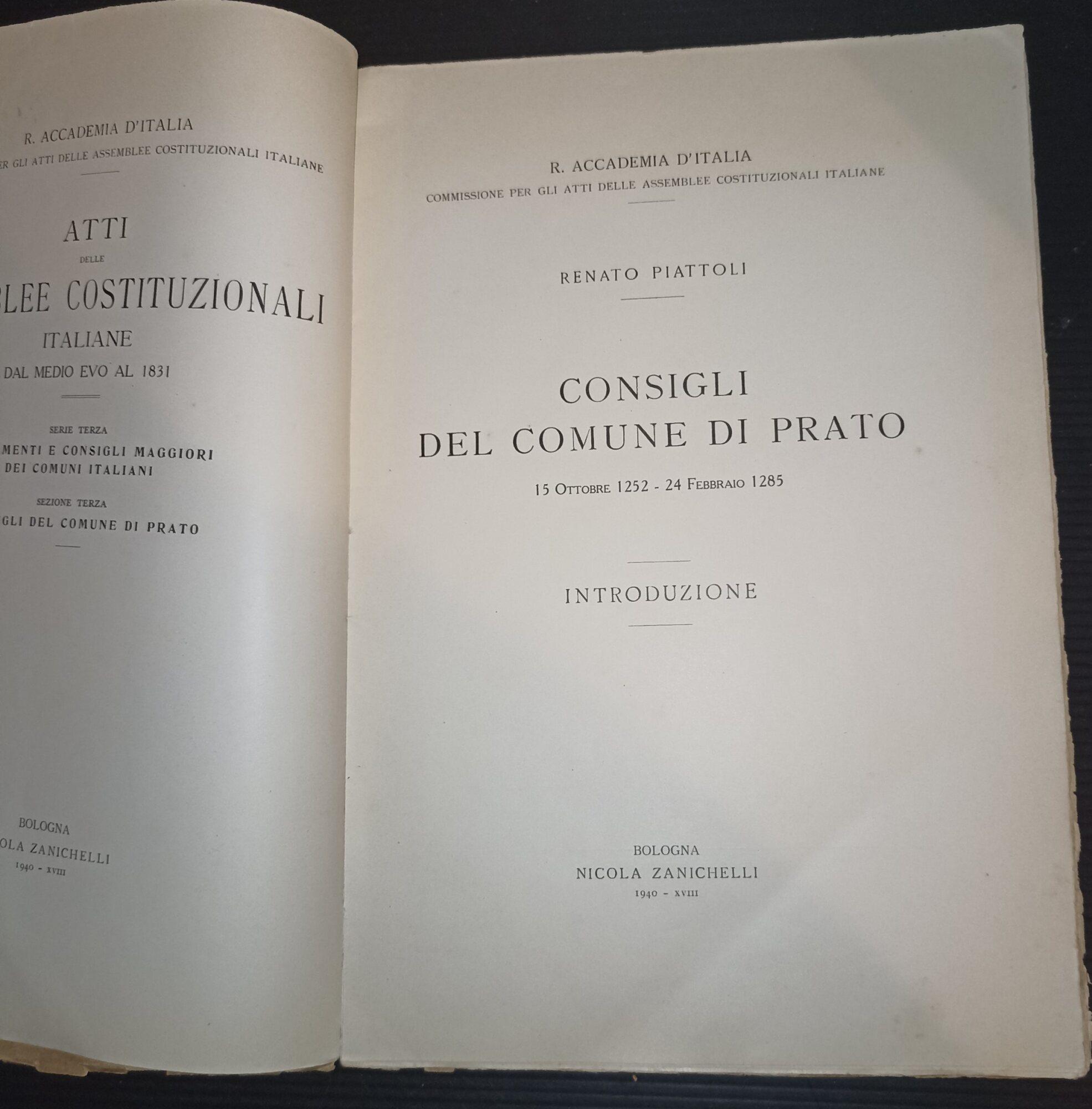 Consigli del Comune di Prato- 15 ottobre 1252 - 24 Febbraio 1285- Introduzione