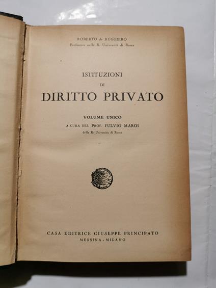 Istituzioni di diritto Privato - copertina