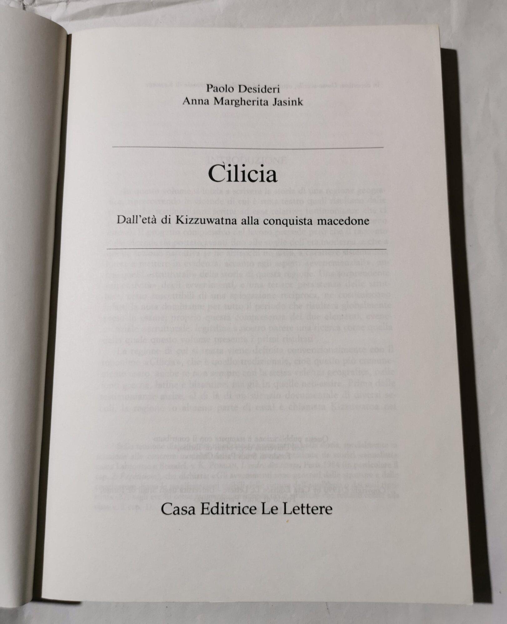 Cilicia - Dall'età di Kizzuwatna alla conquista macedone