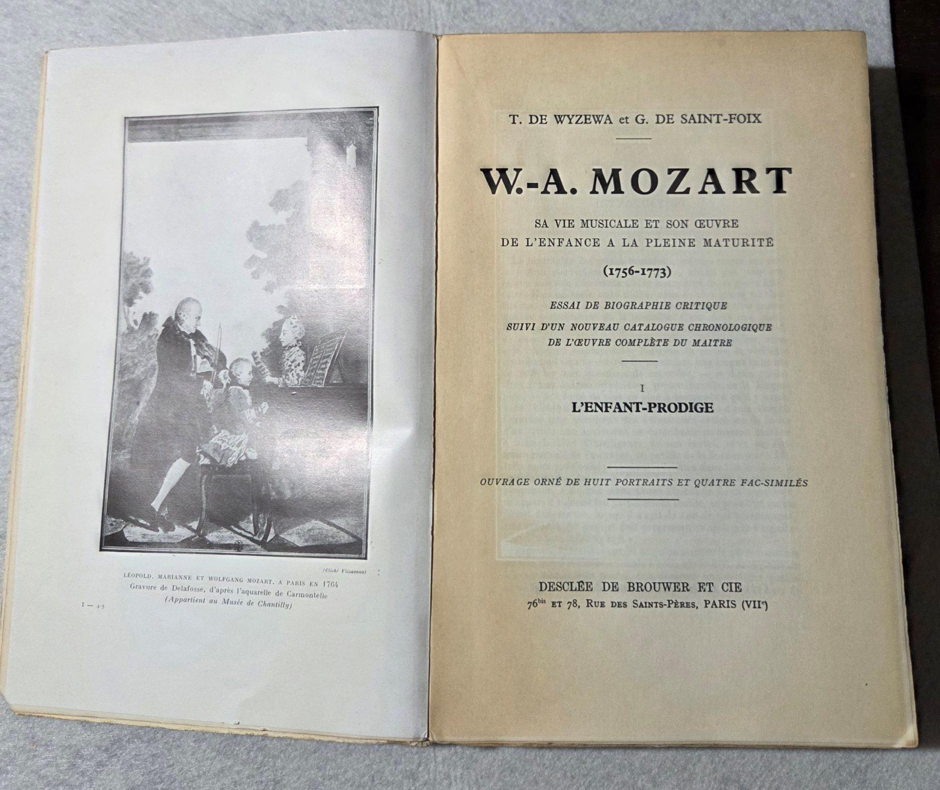 Wolfgang Amedee Mozart - sa vie musicale et son oeuvre - ì : L'enfant prodige