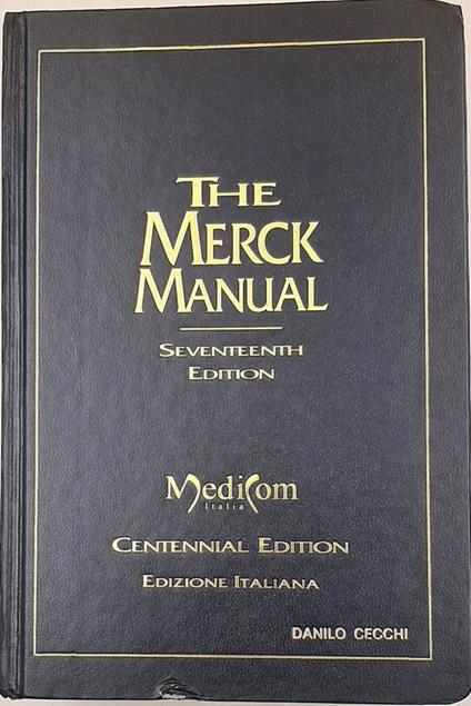 Manuale Merck - Diagnosi e terapia- edizione del centenario - copertina