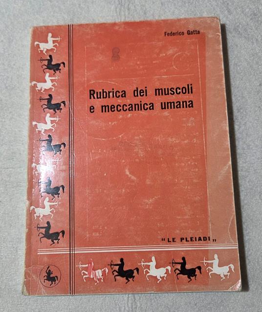 Rubrica dei muscoli e meccanica umana - Federico Gatta - copertina