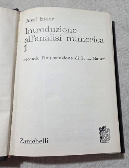 Introduzione all'analisi numerica - 1 e 2 - copertina