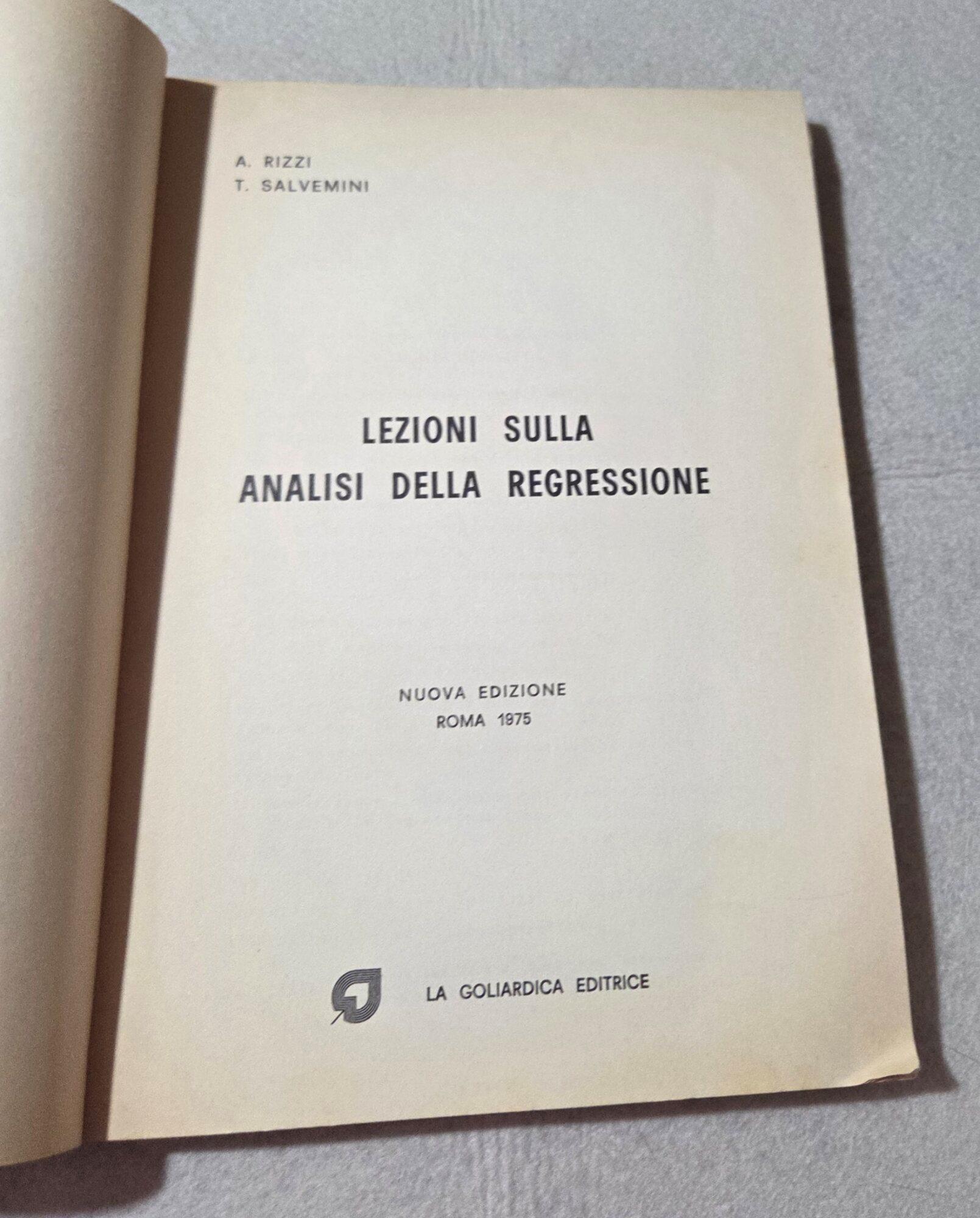 Lezioni sulla analisi della regressione