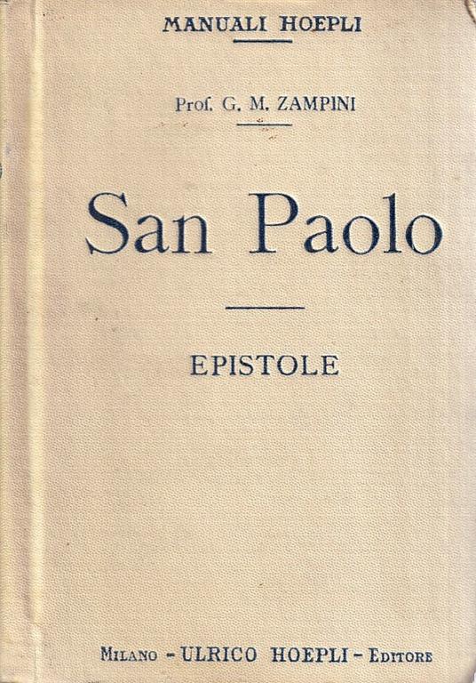 San Paolo. Epistole - Giuseppe Maria Zampini - copertina