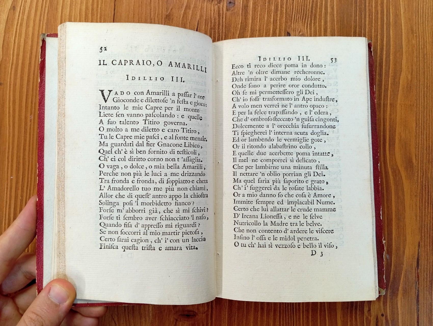 Teocrito volgarizzato da Domenico Regolotti romano, professore di poetica, e lingua greca nella Regia Università di Torino