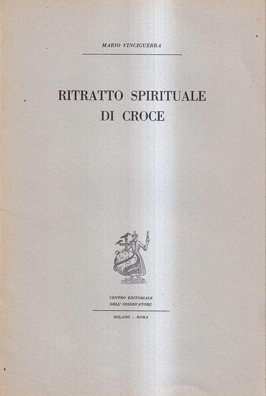 Ritratto spirituale di Croce - Mario Vinciguerra - copertina