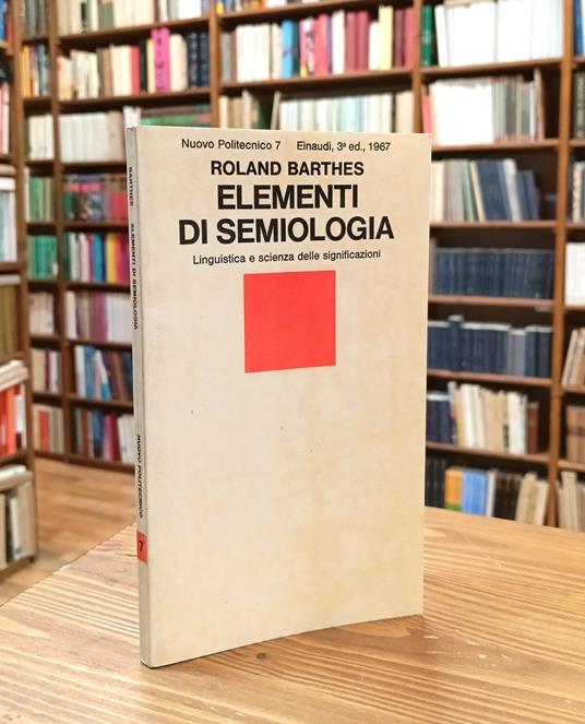 Elementi di semiologia - Roland Barthes - copertina