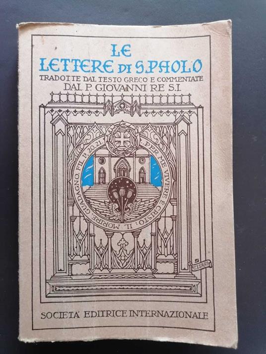 Le lettere di S. Paolo - Giovanni Re - copertina