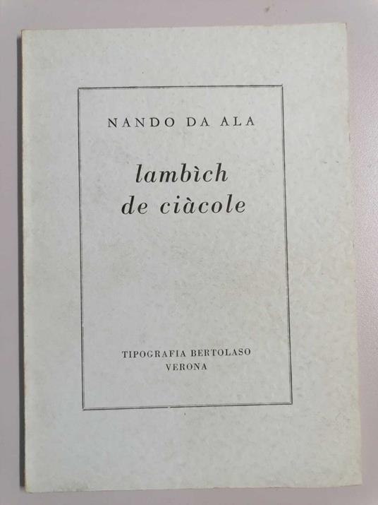 Lambìch de ciàcole - Nando da Ala - copertina