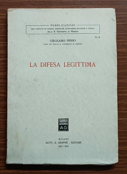 La difesa legittima - copertina