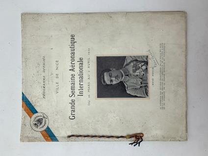 Grande semaine aeronautique internationale du 26 mars au 2 avril 1922. Programme officiel. Ville de Nice - copertina