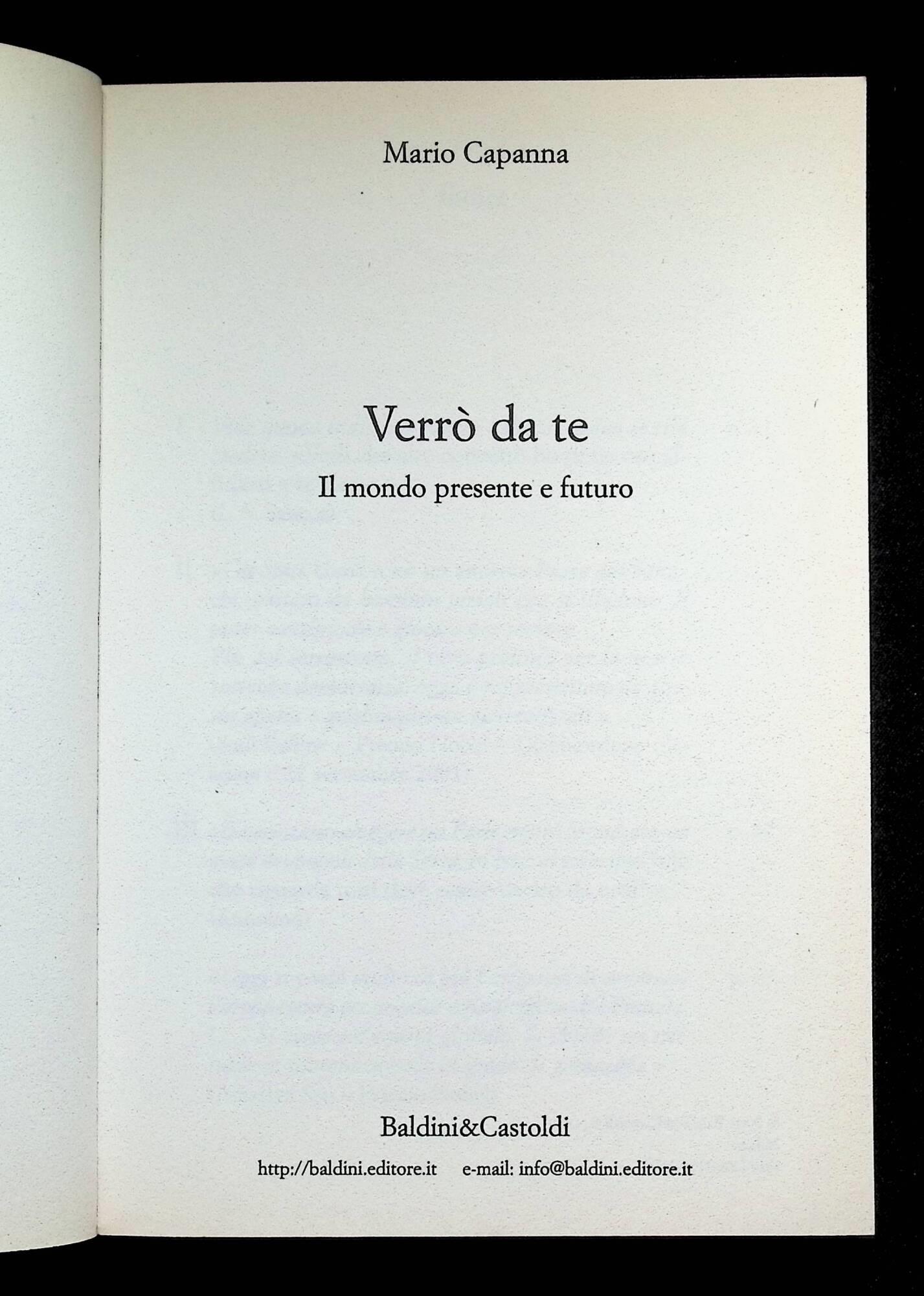Verrò da te. Il mondo presente e futuro