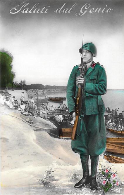 Saluti dal genio. Non viaggiata, originale 1941 - copertina
