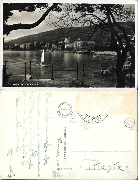 Abbazia - Slatina. Viaggiata 1936 - copertina