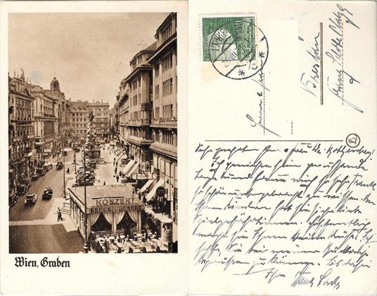 Wien, Graben . Viaggiata 1938 - copertina