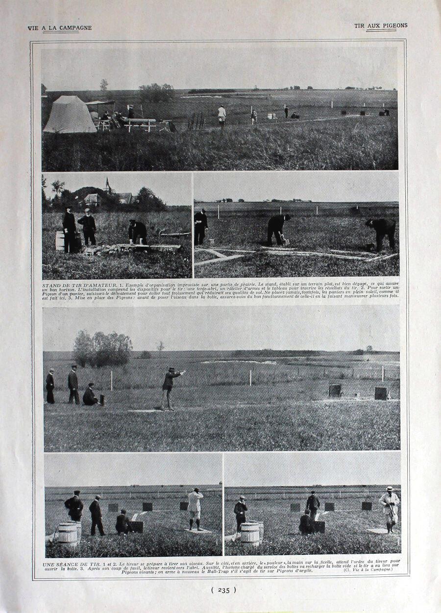 Tir aux pigeons, Fronte/retro. Immagine 1926