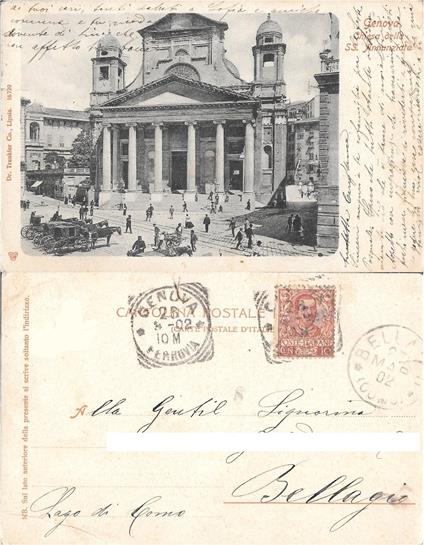 Genova. Chiesa della SS. Annunziata. Viaggiata 1902 - copertina
