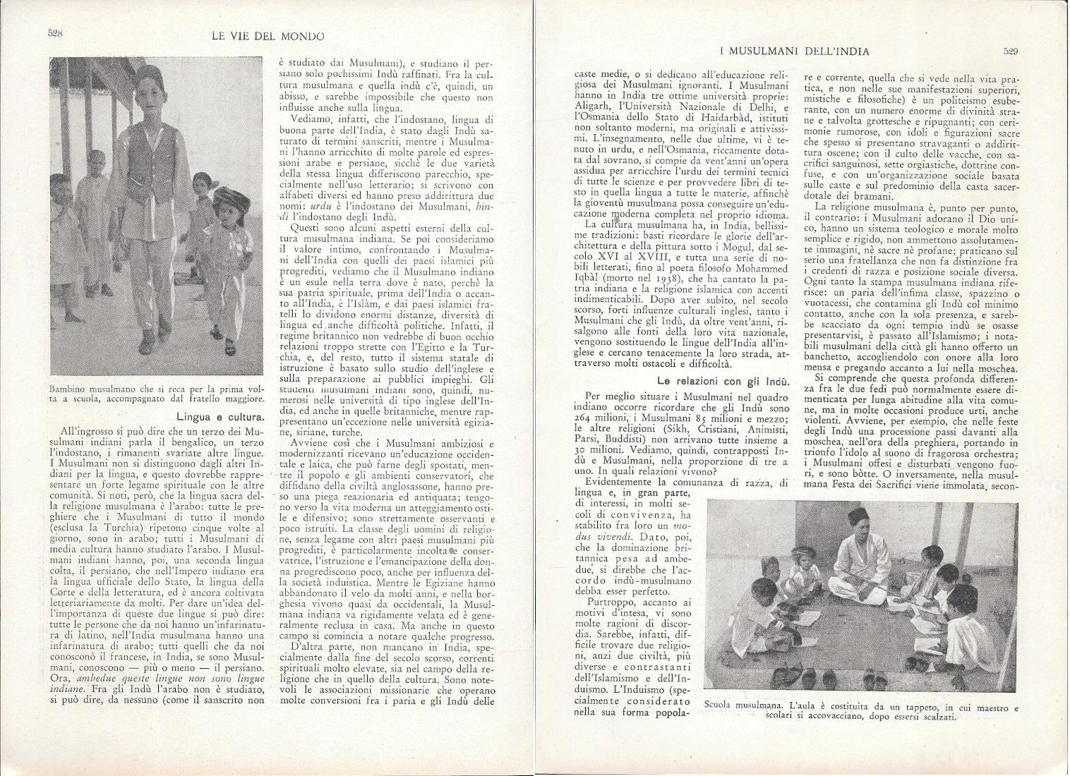 I Musulmani dell'India - Estratto 1943