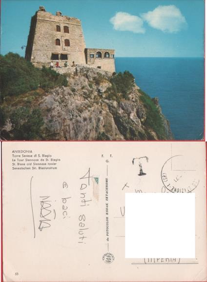 Ansedonia . Torre Senese di S. Biagio. Viaggiata - copertina