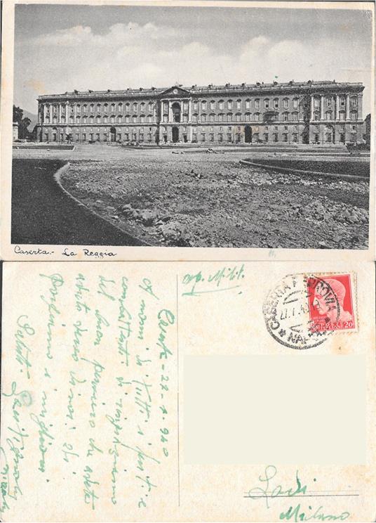 Caserta. La Reggia. Viaggiata 1940 - copertina