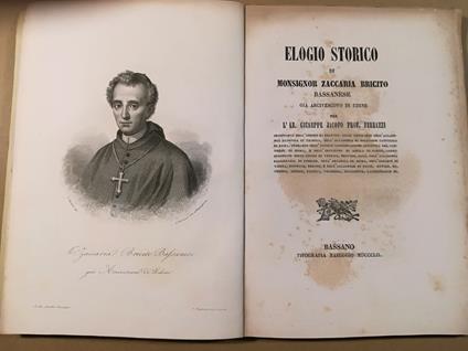 Elogio storico di Monsignor Zaccaria Bricito bassanese già Arcivescovo di Udine per l'Ab. Giuseppe Jacopo Prof. Ferrazzi - copertina