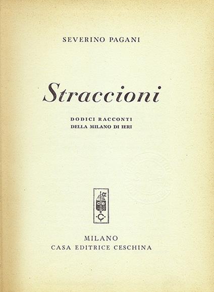 Straccioni - Severino Pagani - copertina