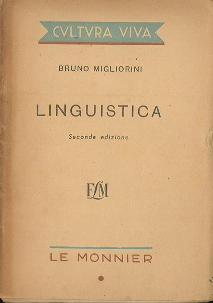 Linguistica - Bruno Migliorini - copertina
