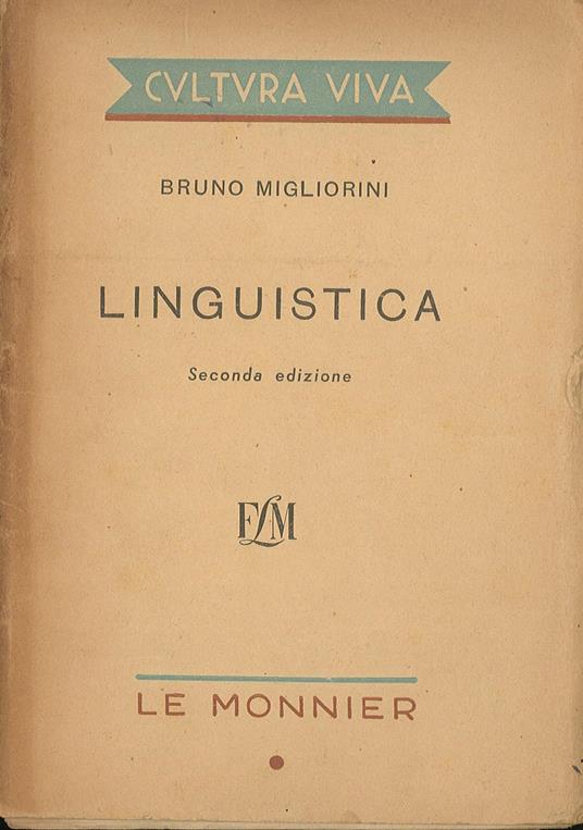 Linguistica - Bruno Migliorini - copertina