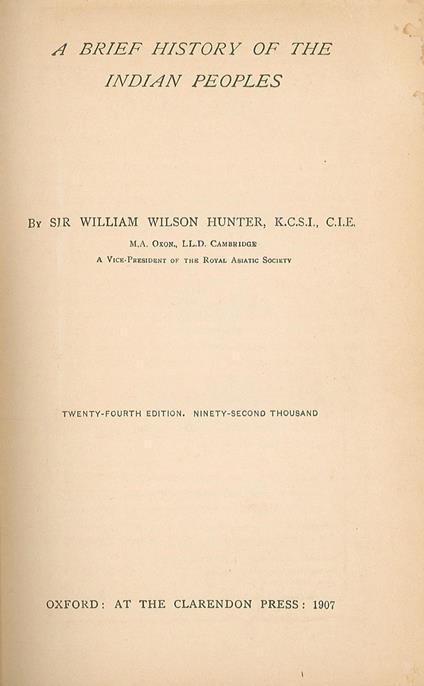 A brief history of the indian peoples - copertina