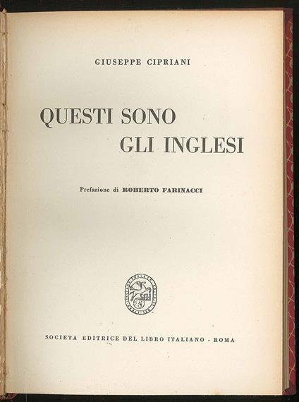Questi sono gli inglesi - copertina