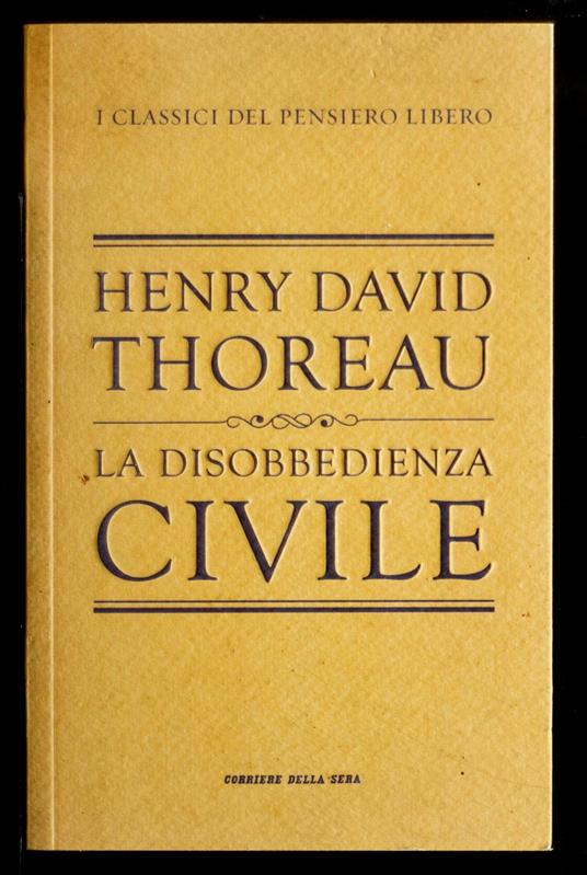 La disobbedienza civile - Henry David Thoreau - copertina