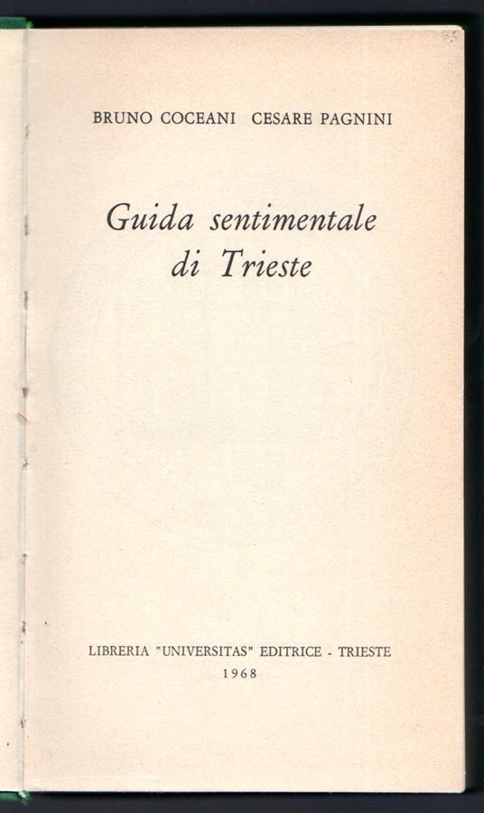 Guida sentimentale di Trieste - Bruno Coceani - copertina