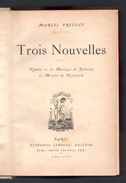 Trois Nouvelles - Nimba, Le mariage de Jumlienne, Le moulin de Nazareth - copertina