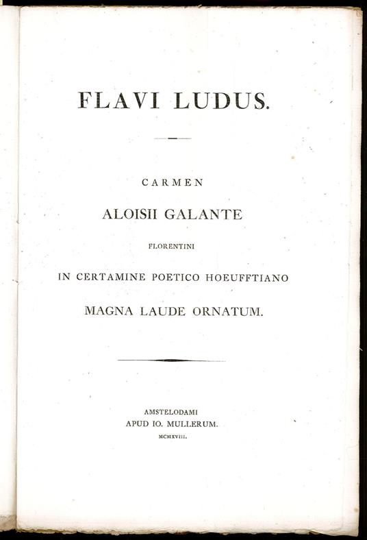 Flavi ludus - copertina