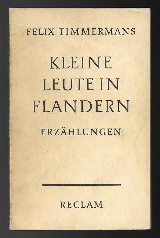 Kleine leute in flandern. Erzahlungen - Felix Timmermans - copertina