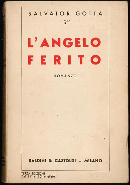 L'angelo ferito - Salvator Gotta - copertina