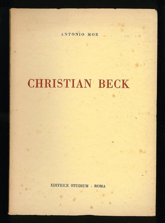 Christian Beck - Antonio Mor - copertina