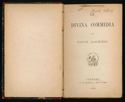 La Divina Commedia - Dante Alighieri - copertina