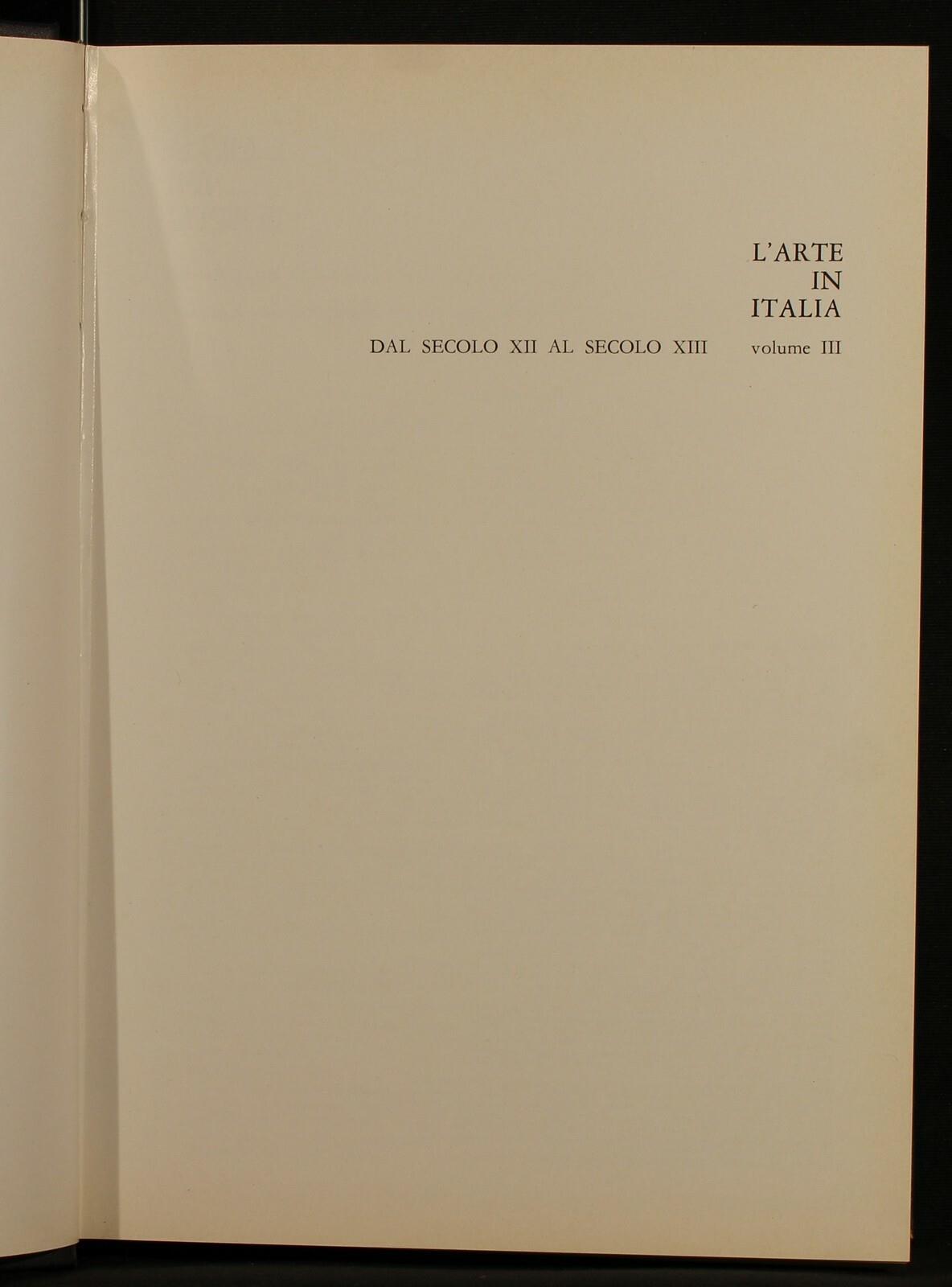 L' Arte In Italia. Vol 3