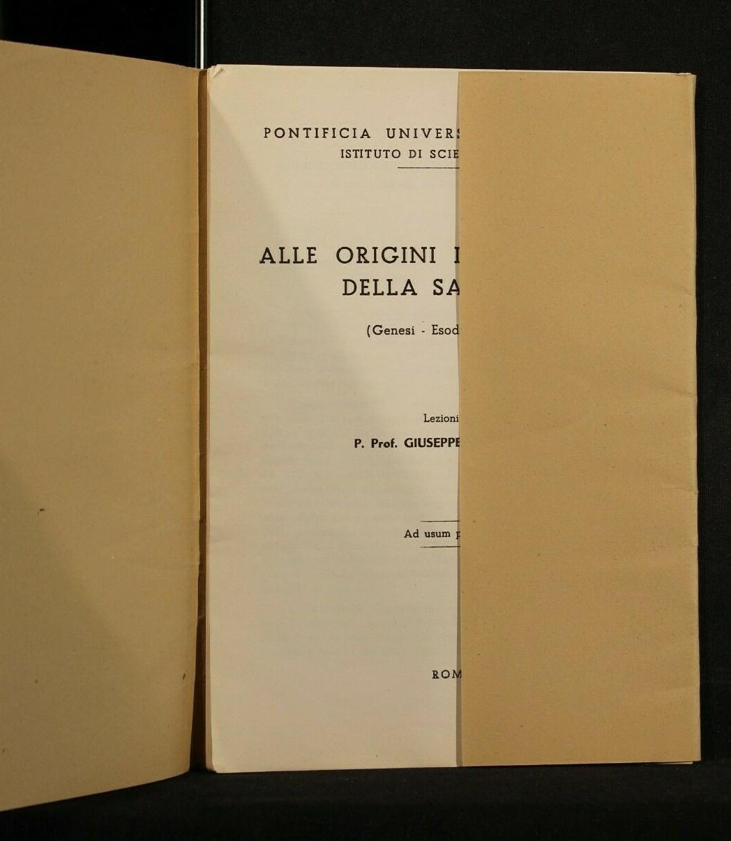 Alle Origini Della Storia Della Salvezza Fascicolo Con Fogli