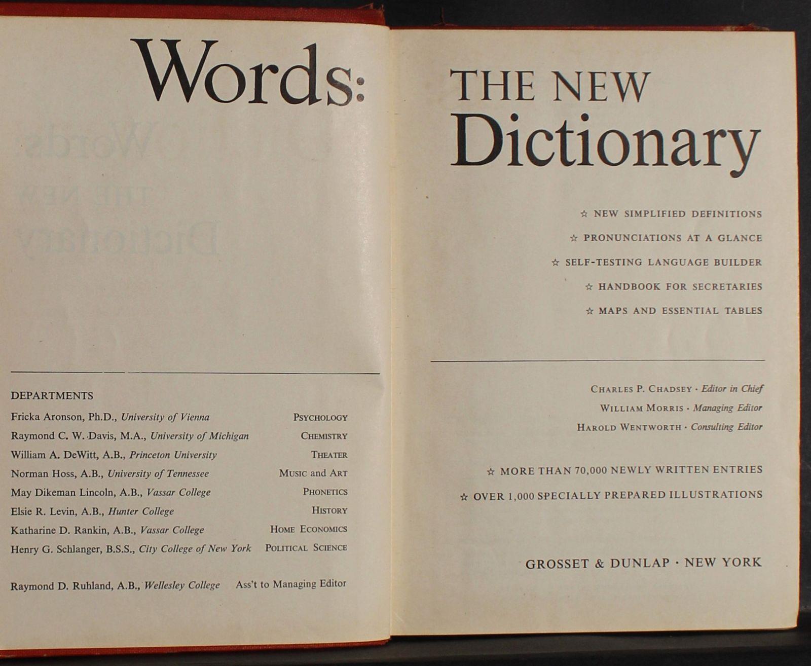 Words The New Dictionary