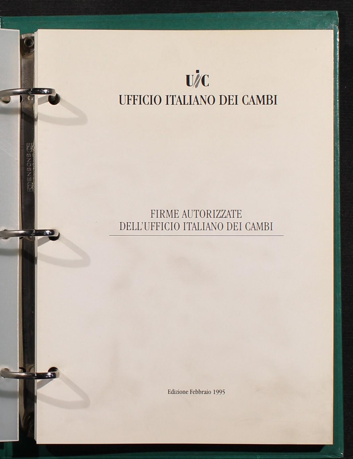 Firme Autorizzate Dell'Ufficio Italiano Dei Cambi
