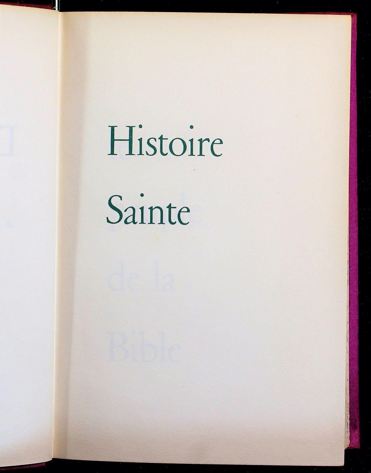 Histoire Sainte. Le Peuple De La Bible
