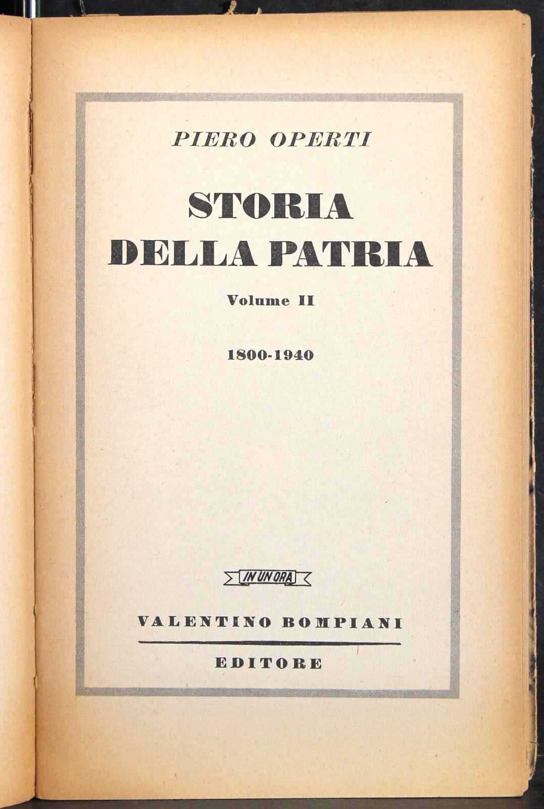 Storia Della Patria. Vol 2