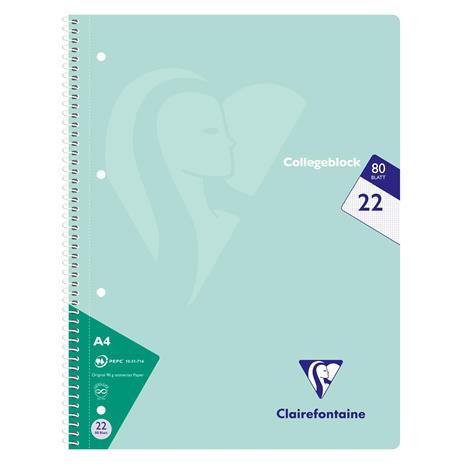 Mimesys College Block A4 160 pagine a quadretti colori assortiti - 2